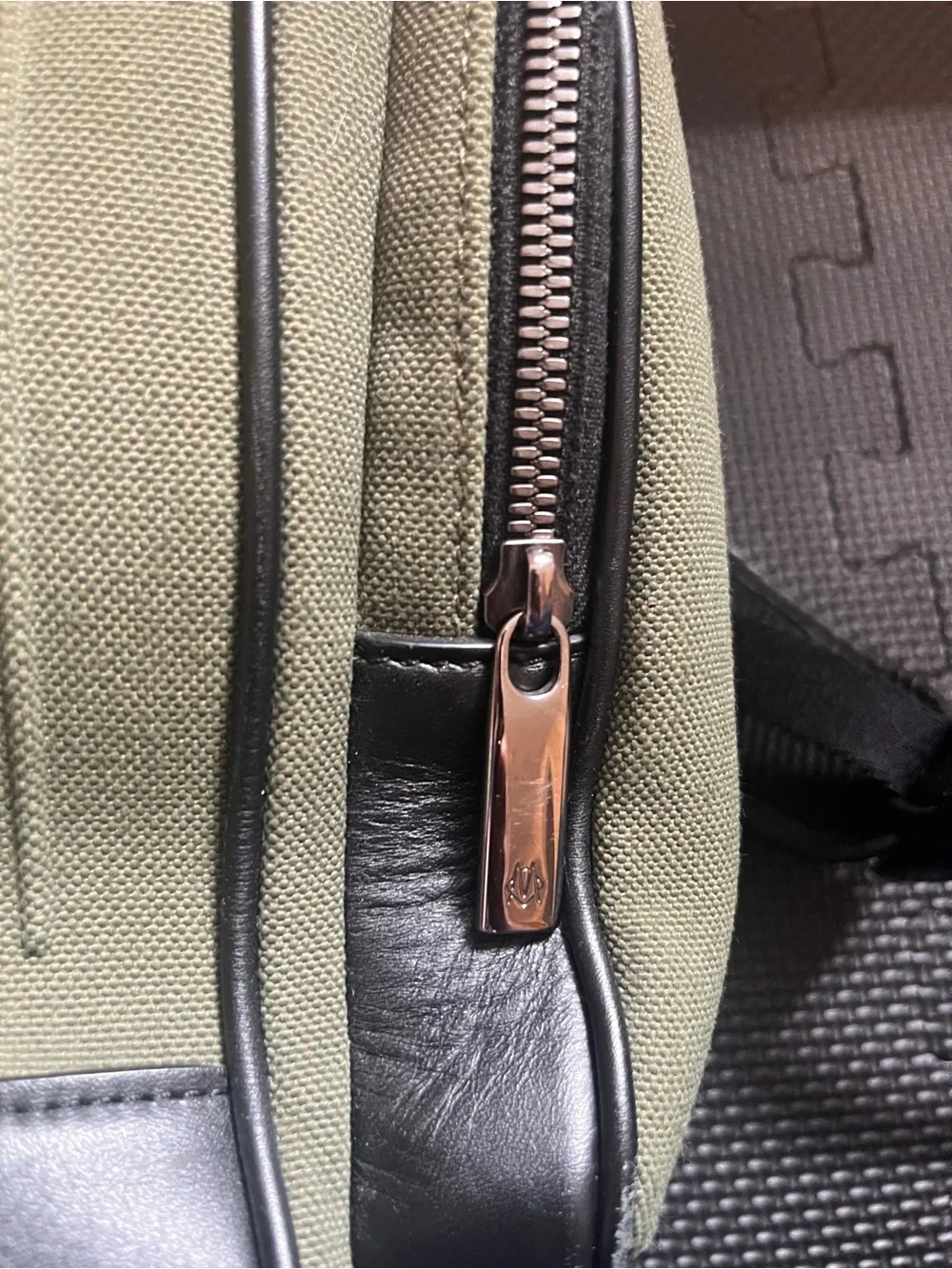 Rimowa Never Still Large Flap Backpack Canvas Leather RARE Olive Green color